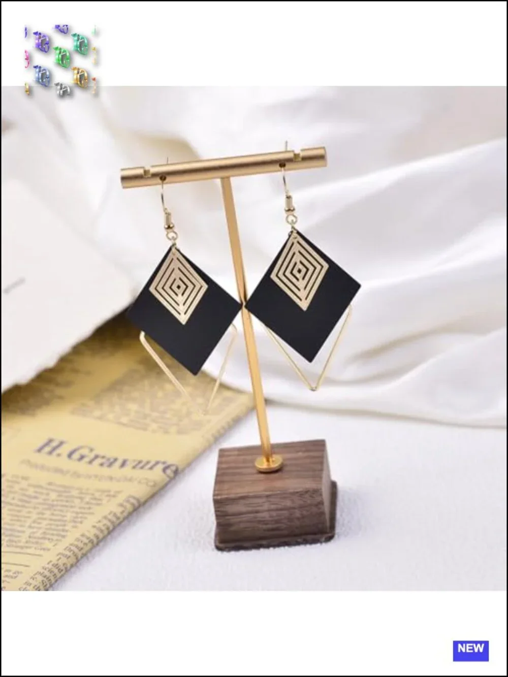 Bohemian Geometric Teardrop Layered Leaf Dangle Earrings Lightweight Gift